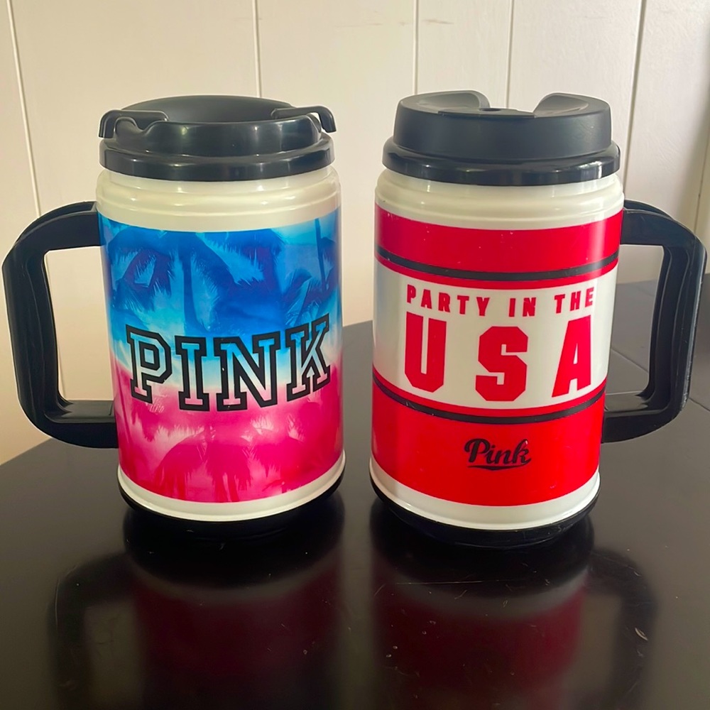 🟢 3 for $10 bundle! 2 Count Pink Thermos Mugs